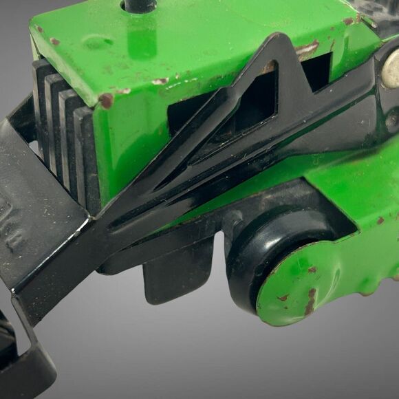 Vintage Early 1970’s Tonka Miniature Front Loader Bulldozer Green Pressed Steel - Picture 11 of 16